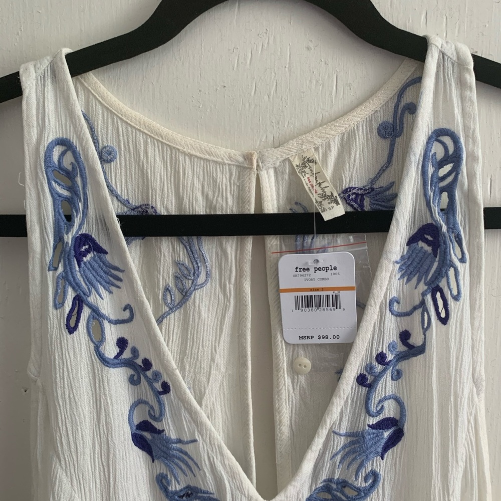 Free People Adelaide Festival Slip Dress Ivory SM - Picture 3 of 6